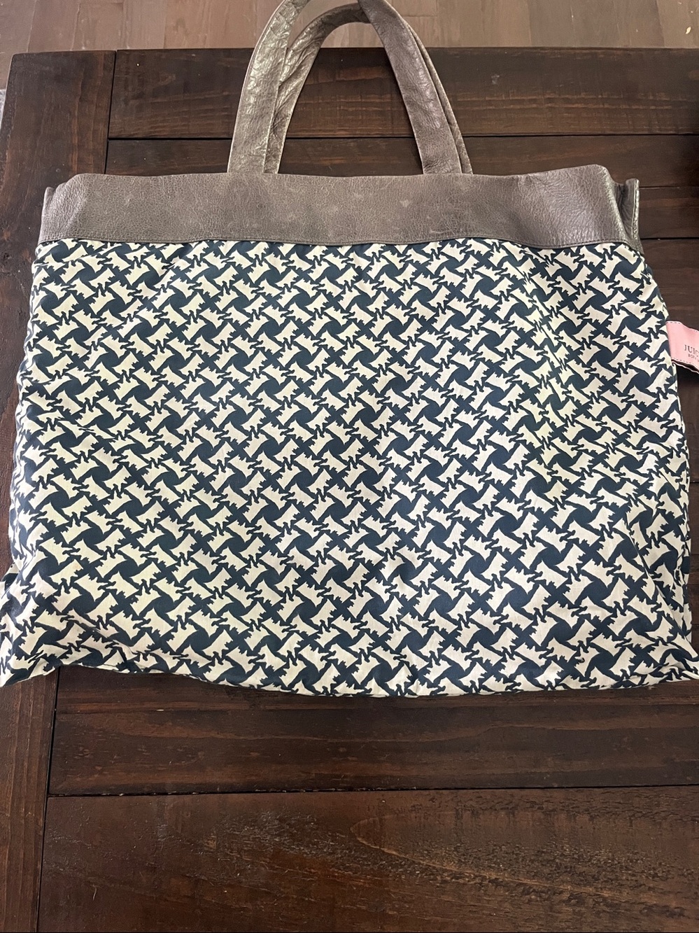 Vintage Juicy Couture For Nice Girls Who Like Stuff Leather Tote -Large-💥Rare - Picture 13 of 16